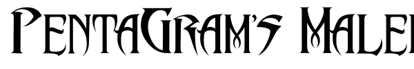 PentaGram's Malefissent font preview